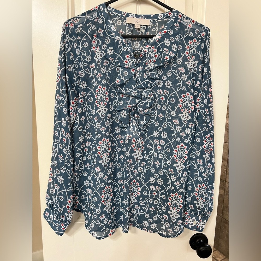 Loft slightly see through blouse